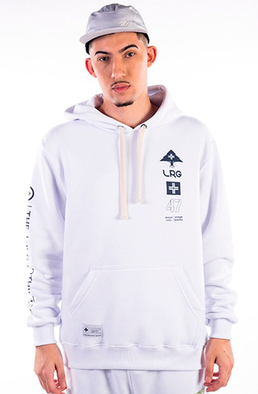 Moletom LRG Canguru Fechado Stronger Branches Branco/Azul Marinho - NewSkull