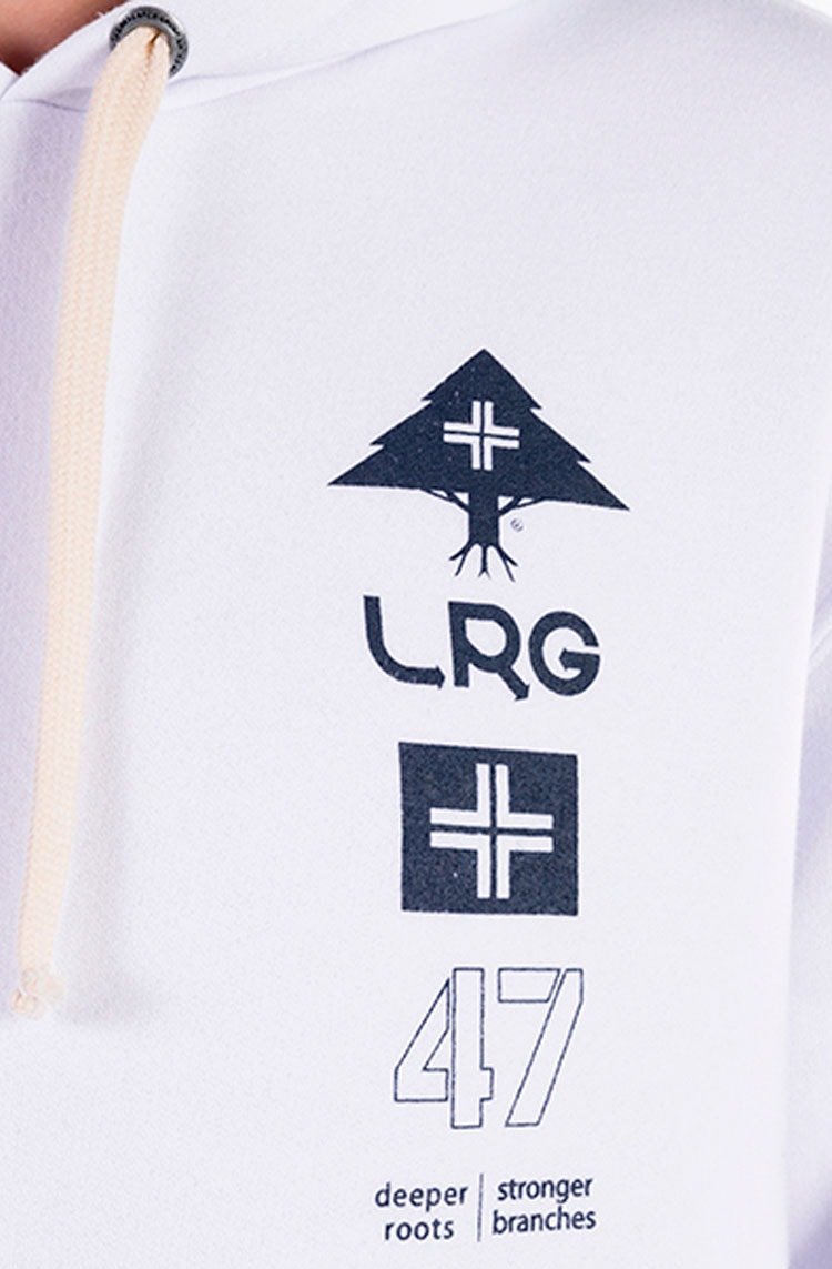 Moletom LRG Canguru Fechado Stronger Branches Branco/Azul Marinho - NewSkull