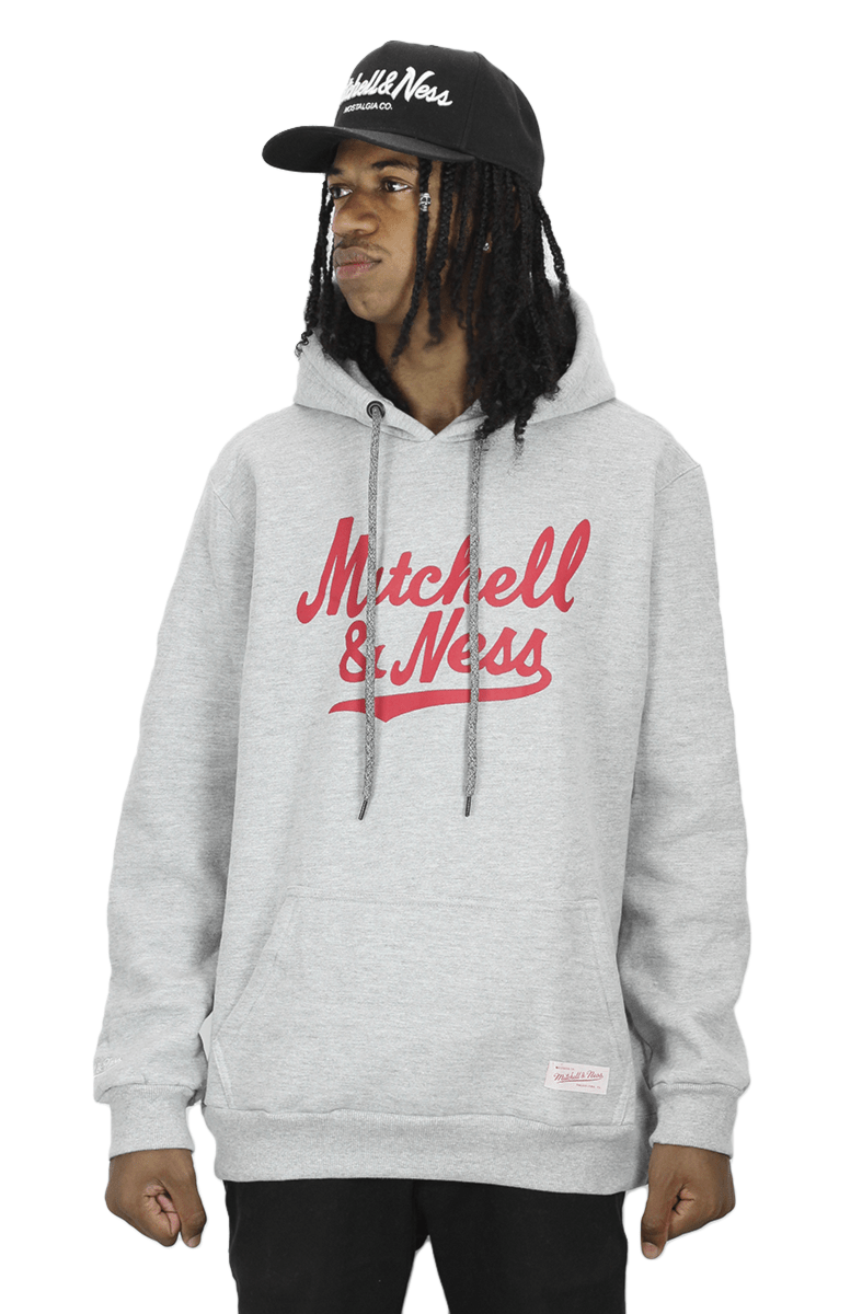 Moletom Mitchell e Ness Canguru Capuz Cinza - NewSkull