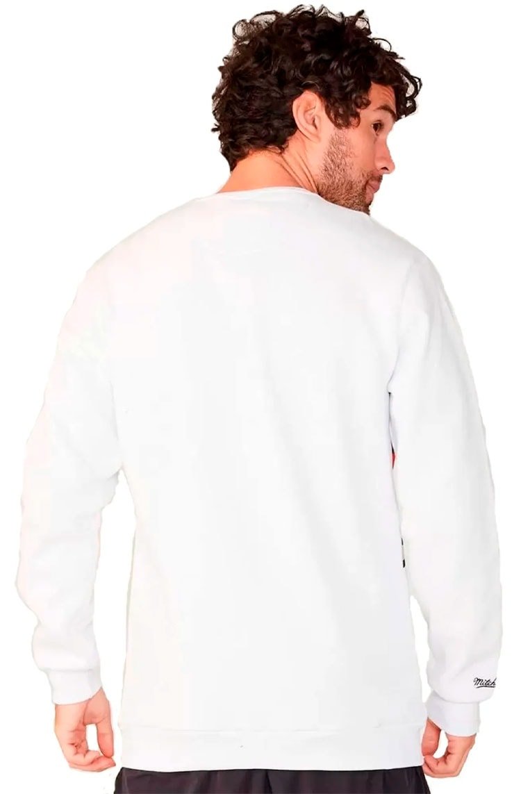 Moletom Mitchell & Ness Fechado Toronto Raptors Branco/Vermelho - NewSkull