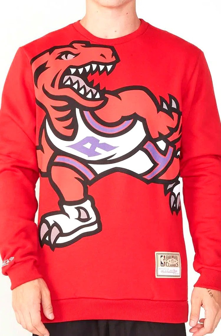 Moletom Mitchell & Ness Fechado Toronto Raptors Vermelho/Preto - NewSkull