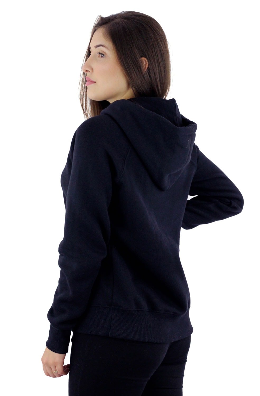 Moletom New Balance Canguru Feminino Capuz Preto - NewSkull