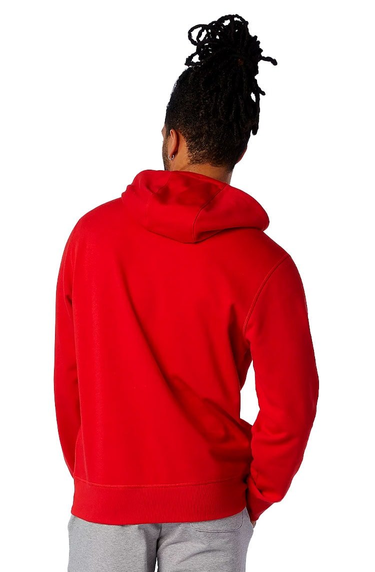 Moletom New Balance Essentials Stacked Vermelho/Branco - NewSkull