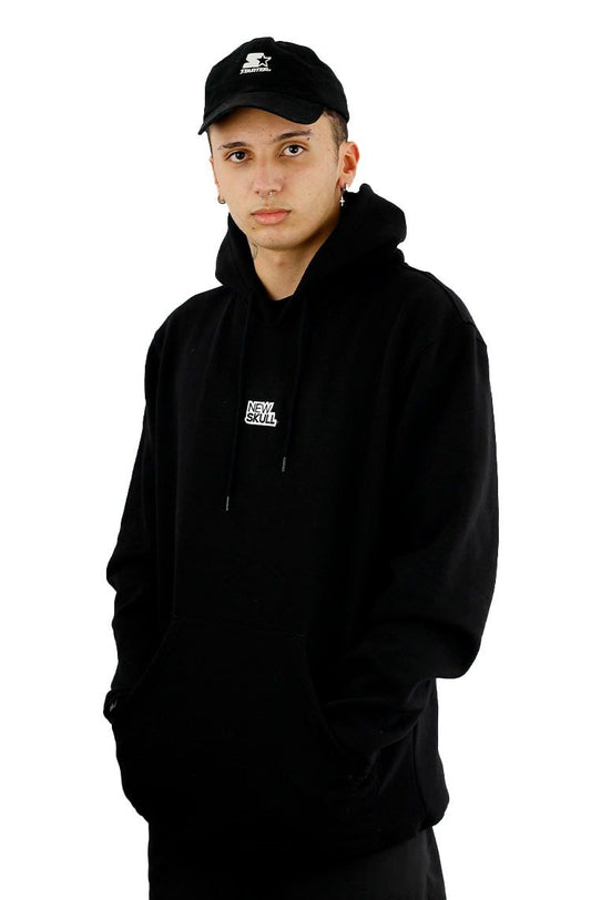 Moletom NewSkull Canguru Capuz Preto/Preto - NewSkull