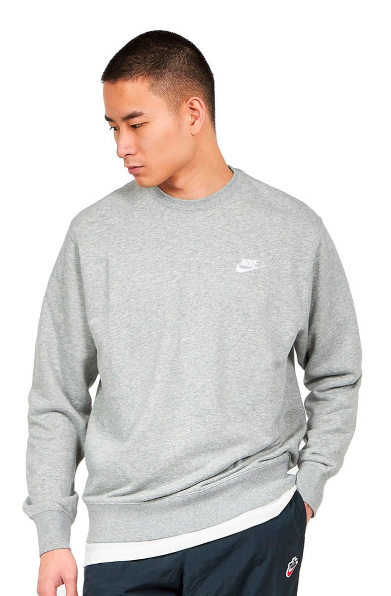 Moletom Nike Sportswear Club Careca Cinza/Branco - NewSkull