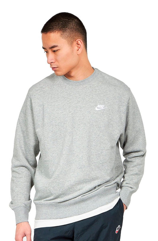 Moletom Nike Sportswear Club Careca Cinza/Branco - NewSkull