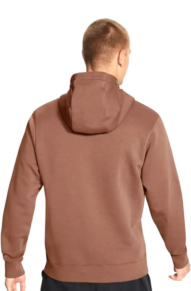 Moletom Nike Sportswear Club Fleece Marrom/Branco - NewSkull