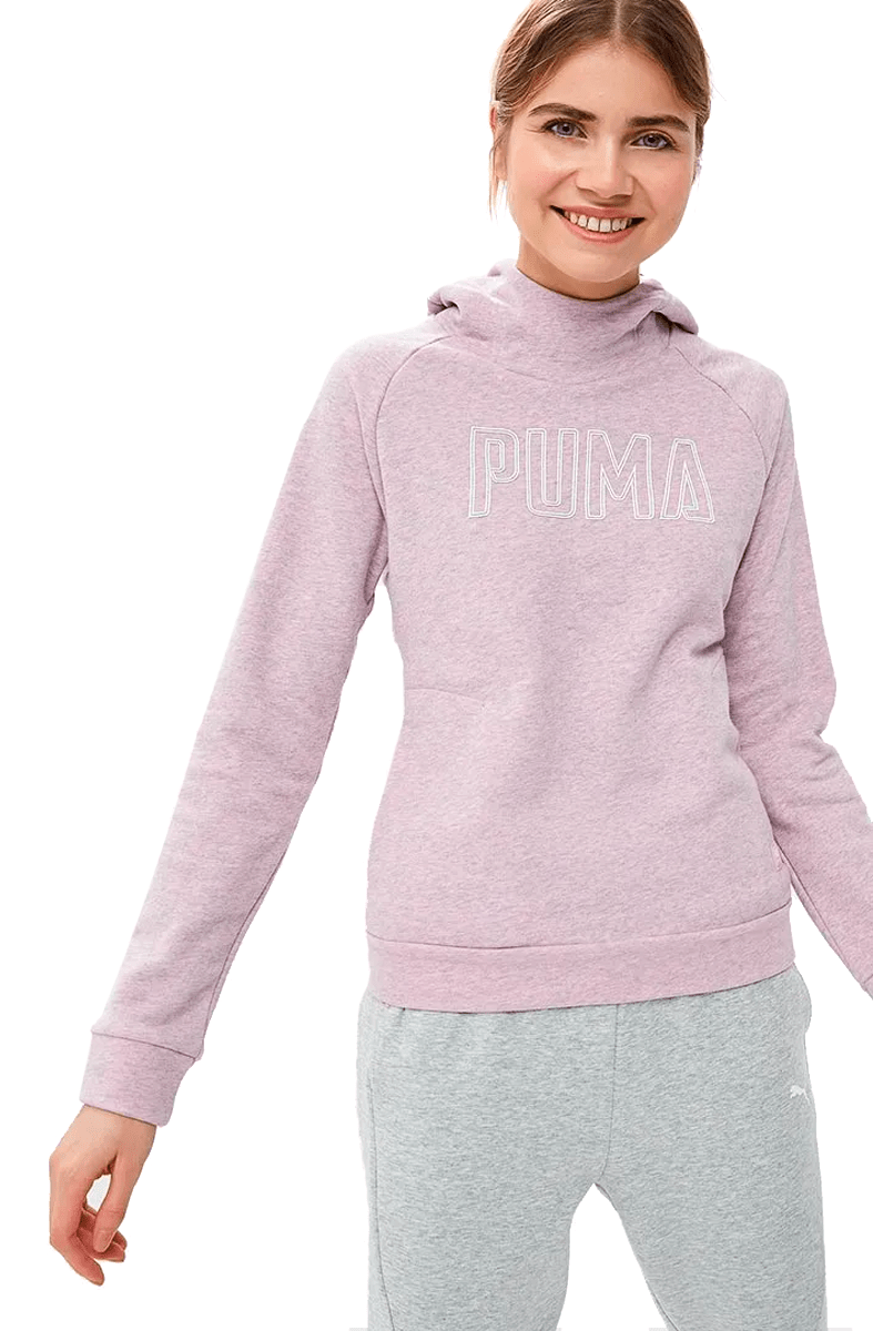 MOLETOM PUMA ATHLETICS FEMININO COM CAPUZ ROSA - NewSkull