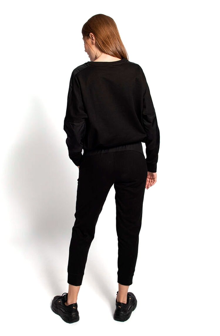 Moletom Puma Cropped Nu - Tility Crew Preto/Branco - NewSkull