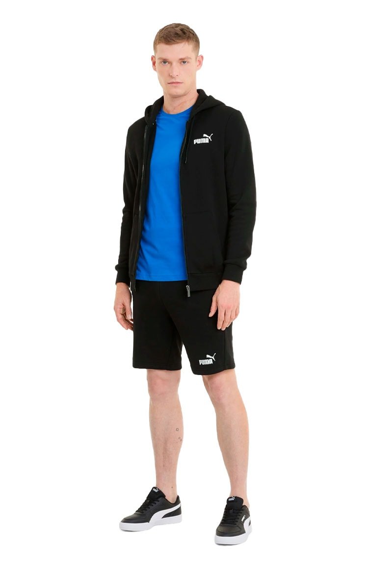 Moletom Puma Essentials Full - Zip Preto/Branco - NewSkull