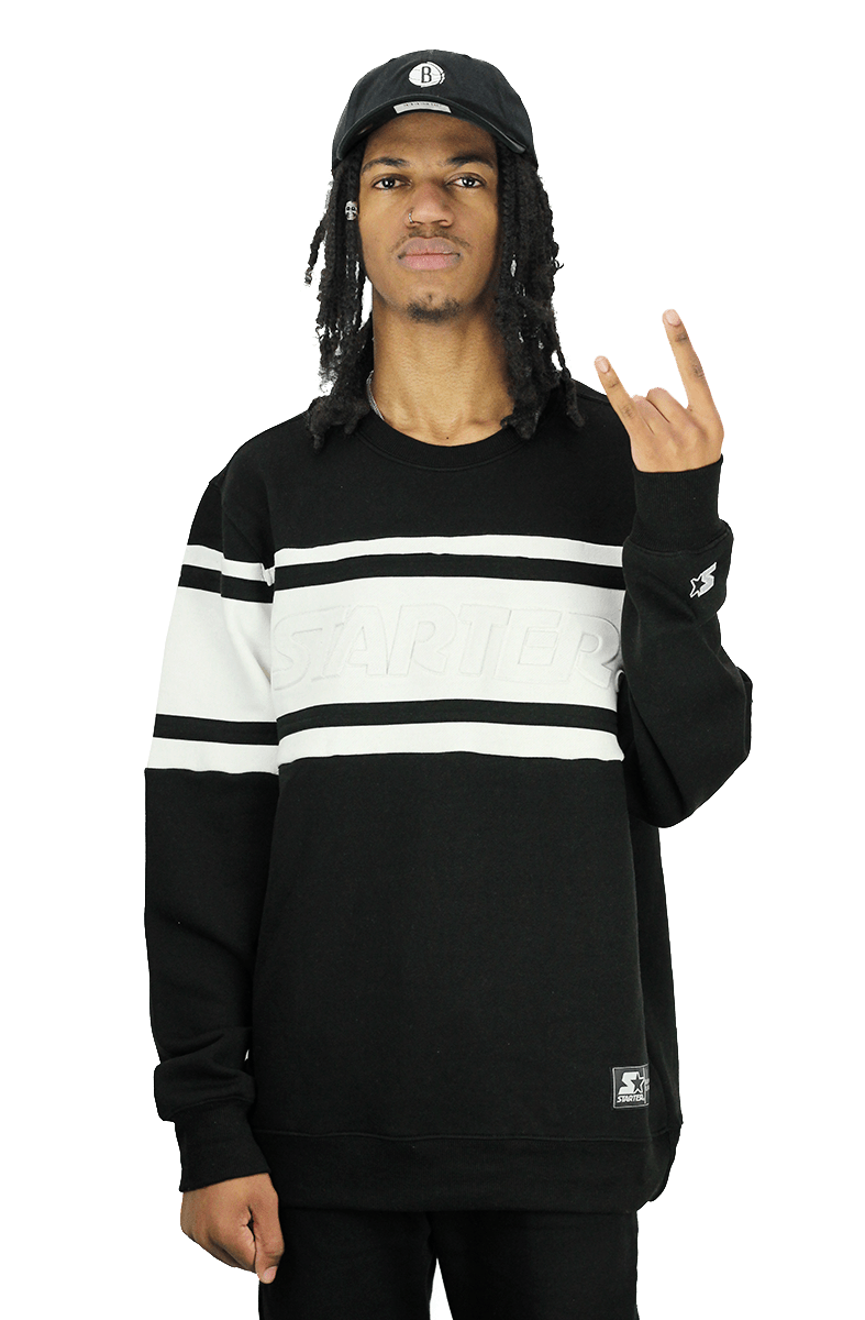 MOLETOM STARTER LOGO CARECA PRETO - NewSkull