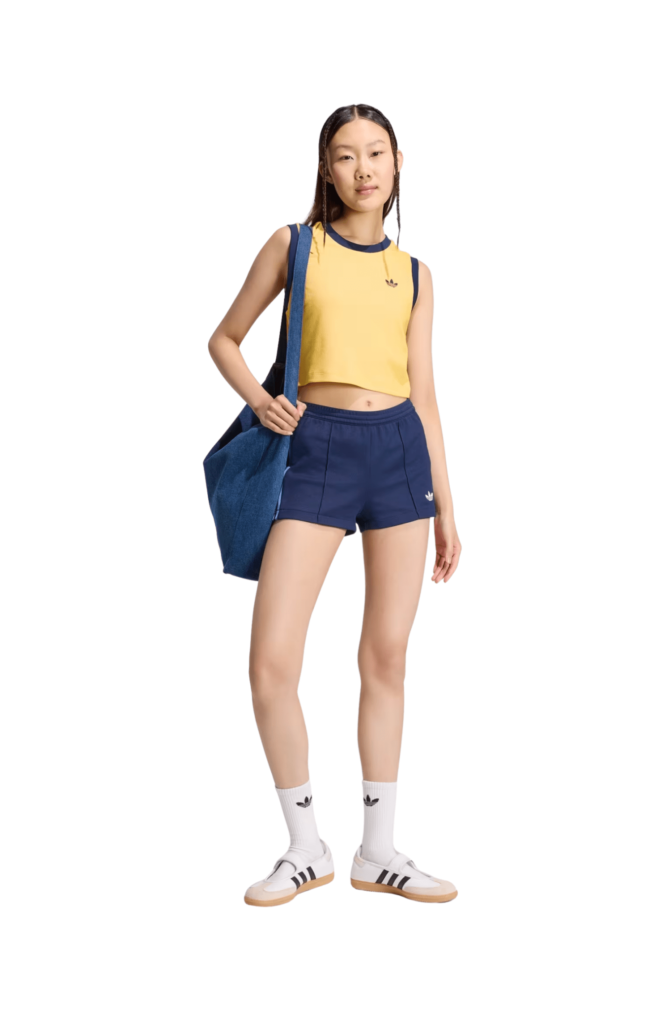 Regata Adidas Heather Adicolor Amarelo/Azul - NewSkull