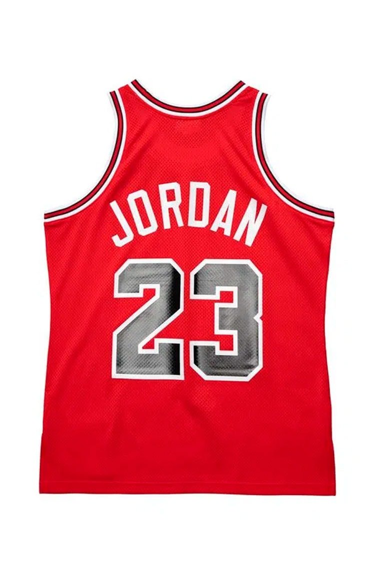 Regata Chicago Bulls Michael Jordan Mitchell & Ness Authentic Bull 23 Vermelho - NewSkull