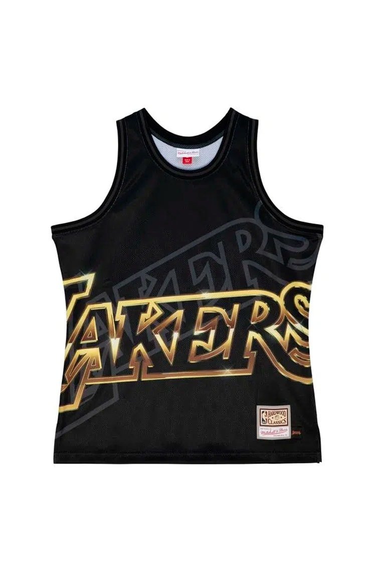 Regata Mitchell & Ness Swingman Jersey Big Face Fashion Tank Los Angeles Lakers - Preta - NewSkull