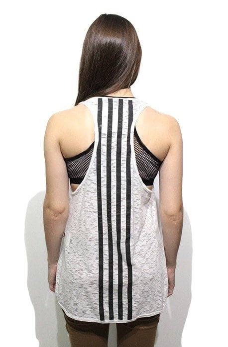 Regata Nadador Mary Jane Stripes Feminina Branca - NewSkull