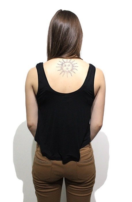 Regata Soltinha Mary Jane Diamante MJ Feminina Preta - NewSkull