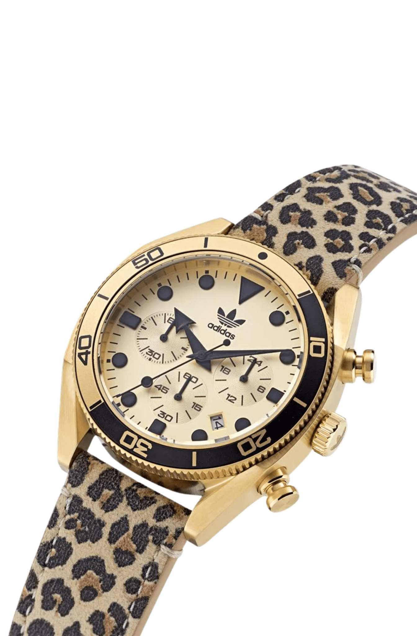 Relógio Adidas Edition Two Animal Print Dourado/Marrom - NewSkull