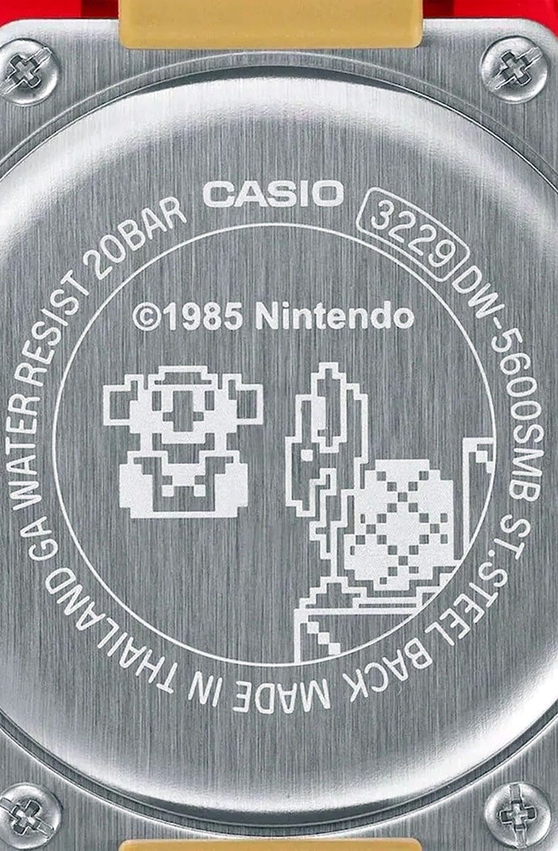 Relógio Casio G - Shock Super Mário Bros DW - 5600SMB - 4DR Vermelho/Verde - NewSkull