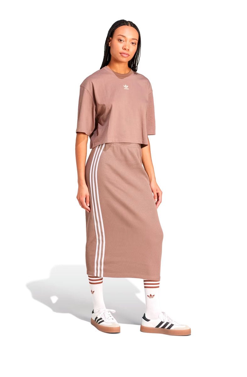 Saia Adidas Knit Skirt Marrom/Branco - NewSkull