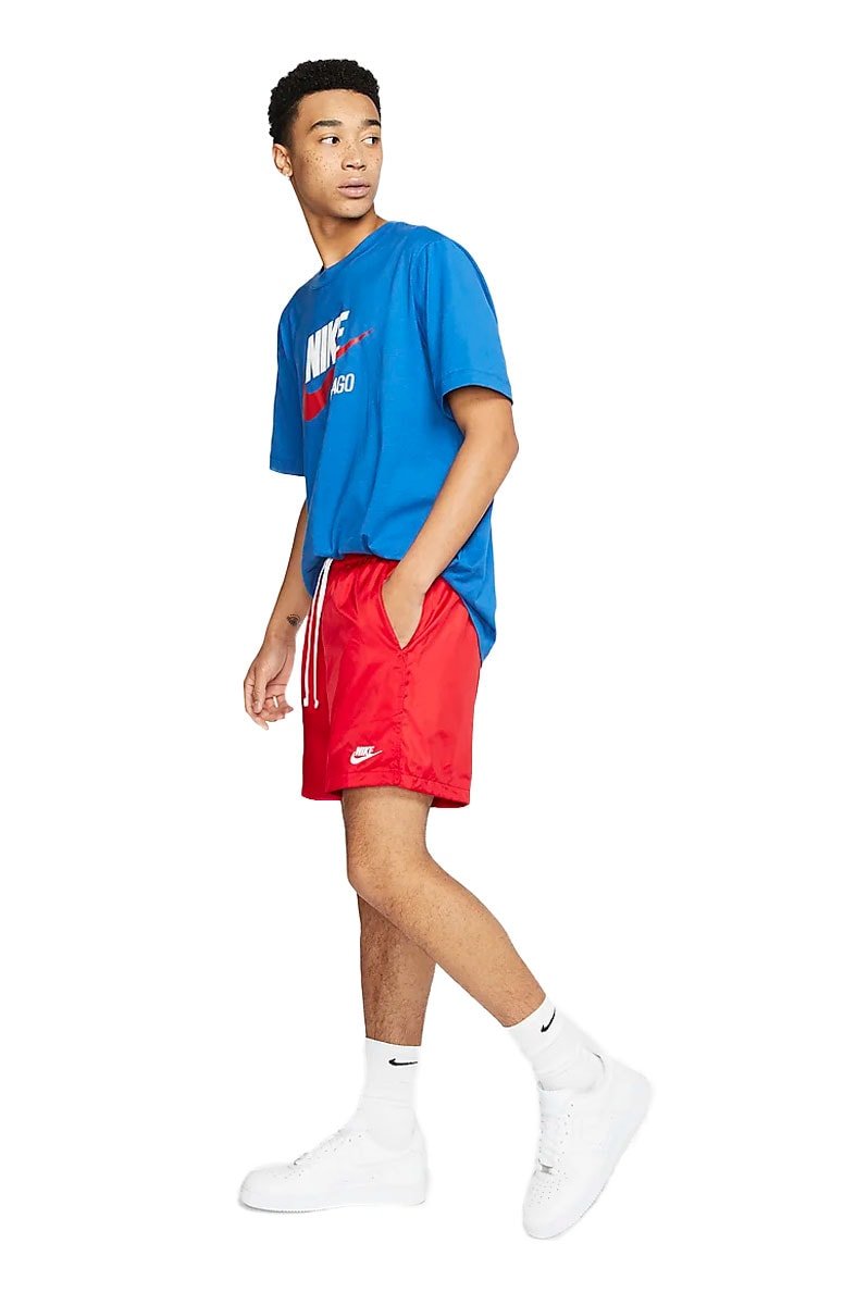 Short Nike Sportswear Woven Flow Vermelho/Branco - NewSkull