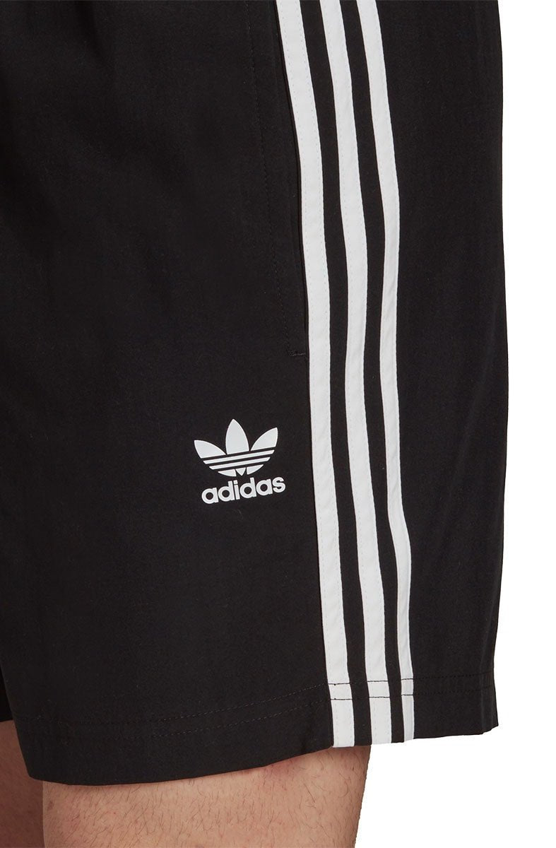 Shorts Adidas Adicolor Classics 3 - stripes Preto/Branco - NewSkull