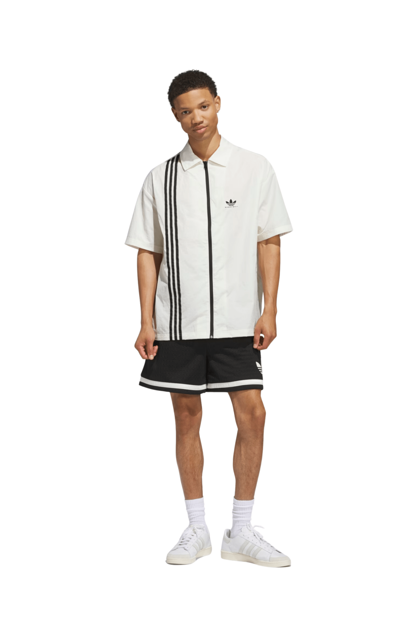 Shorts Adidas Basketball Originals Preto/Branco - NewSkull