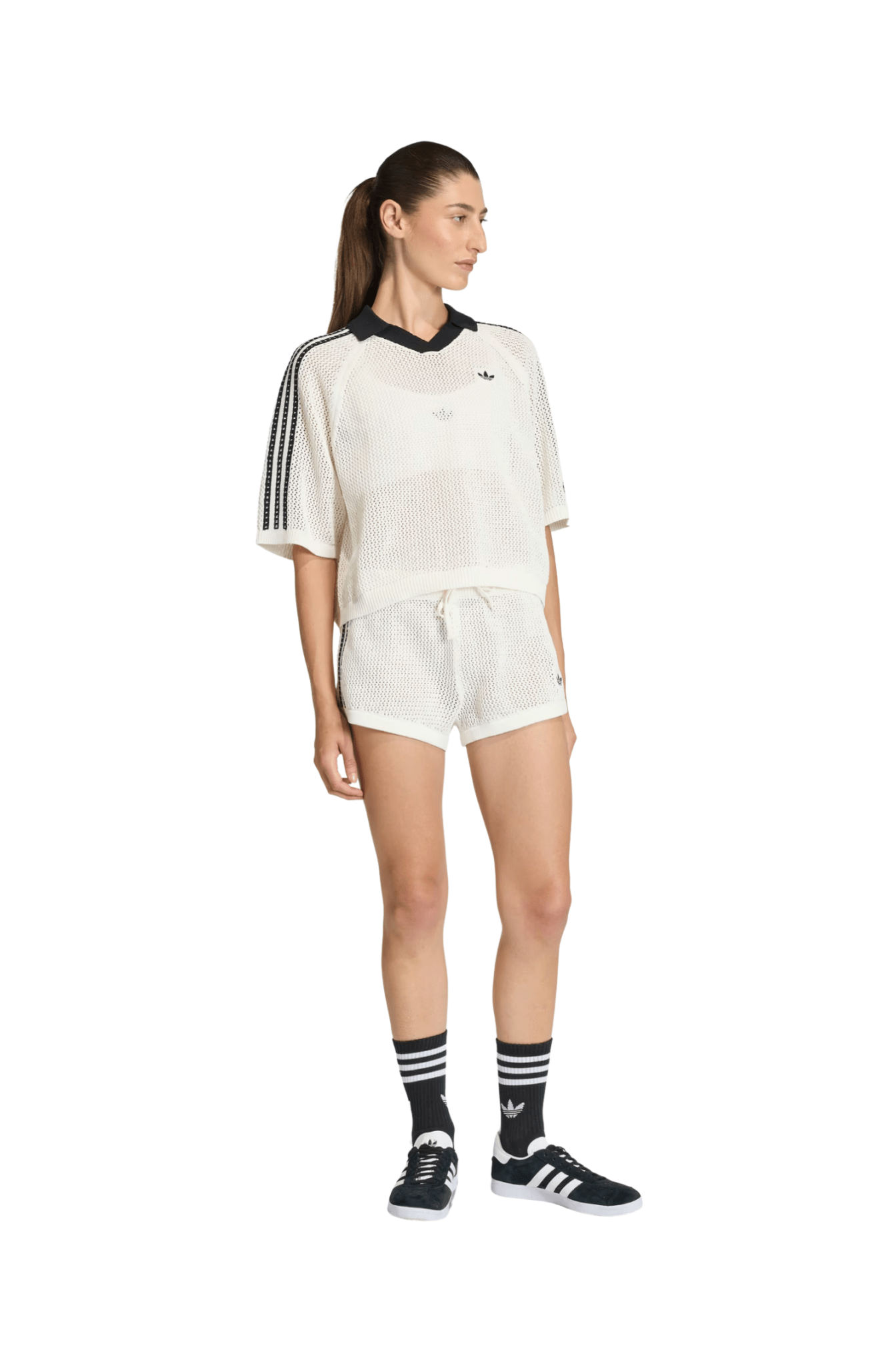 Shorts Adidas Crochê Off - White - NewSkull