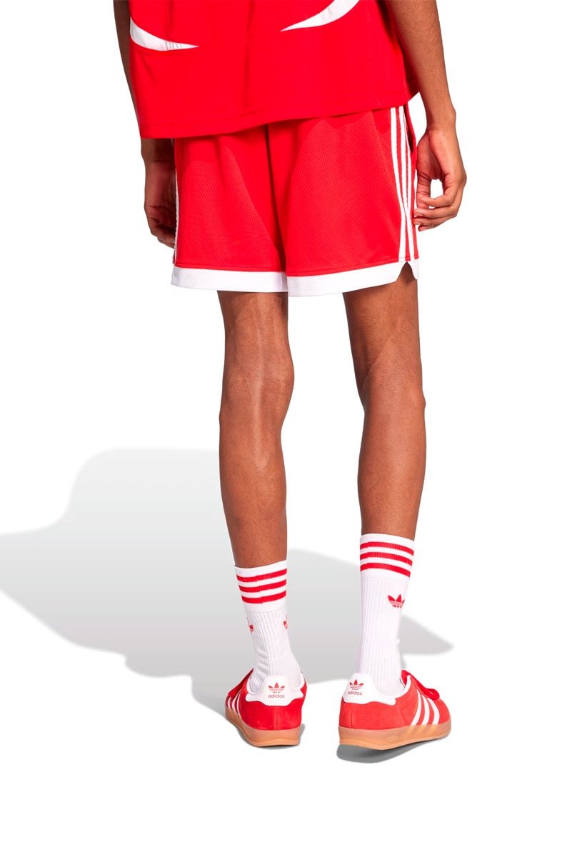 Shorts Adidas Mock Eylet Vermelho/Branco - NewSkull