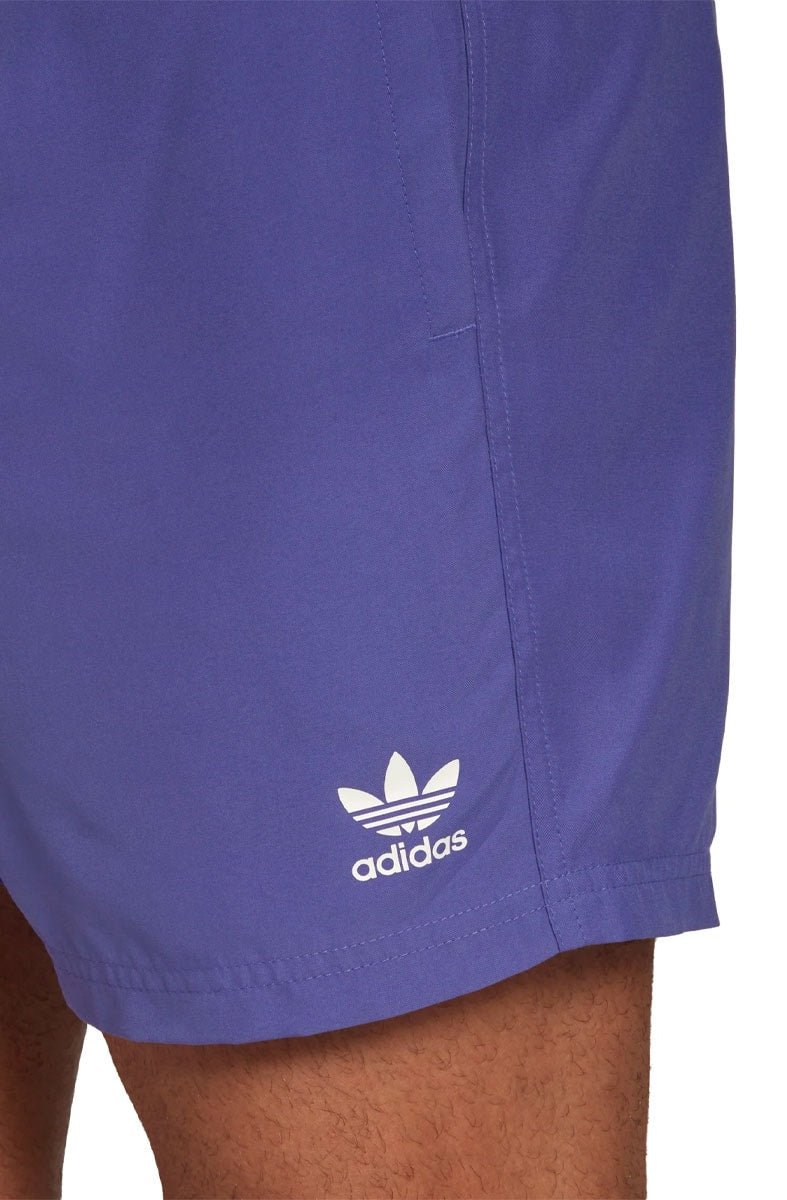 Shorts Adidas Natação Adicolor Essentials Trefoil Roxo/Branco - NewSkull