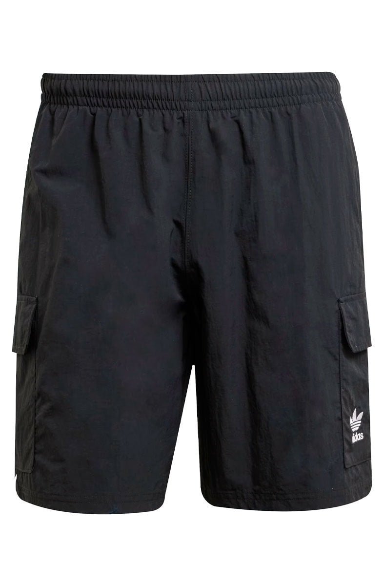 Shorts Adidas Woven Trefoil Essentials Cargo Preto/Branco - NewSkull