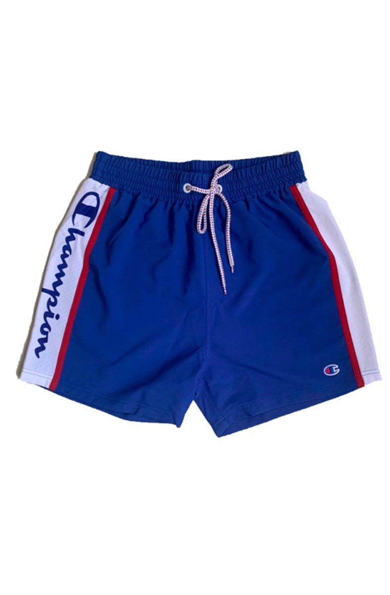Shorts Champion Beach Azul/Branco - NewSkull
