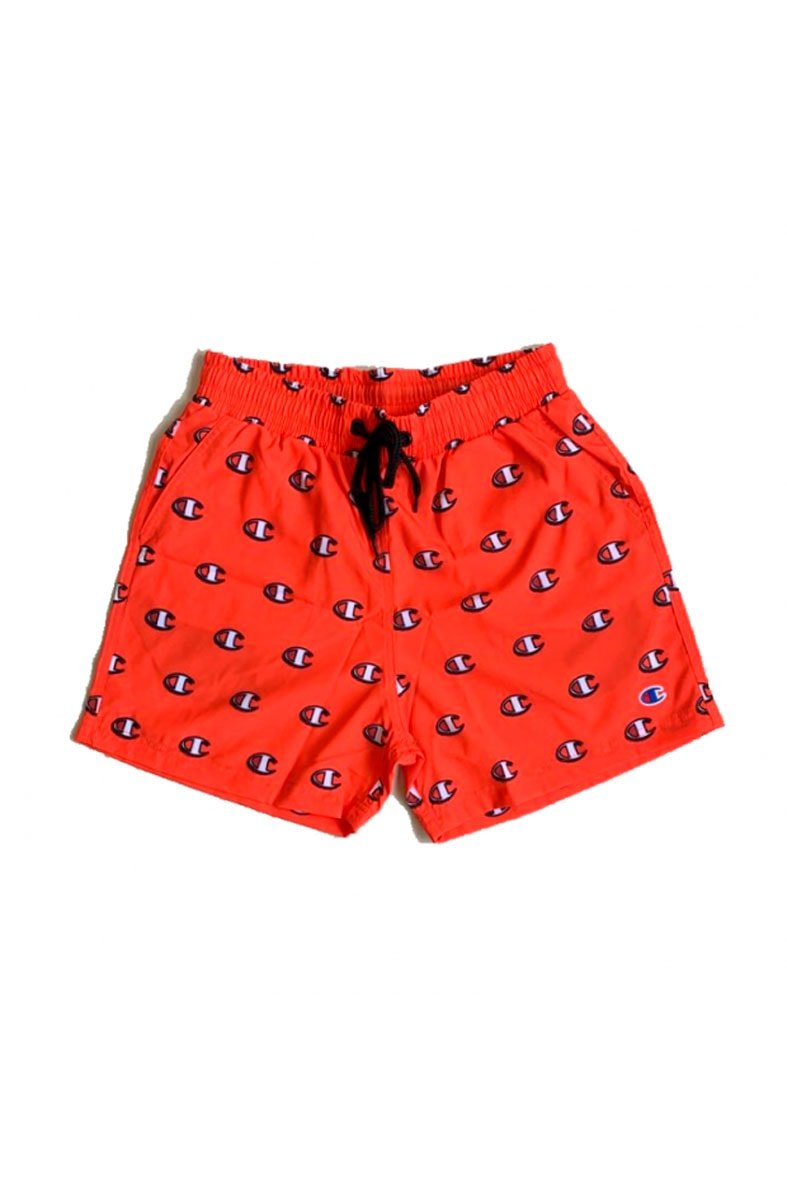 Shorts Champion Beach Patrol Scribble Laranja/Preto - NewSkull