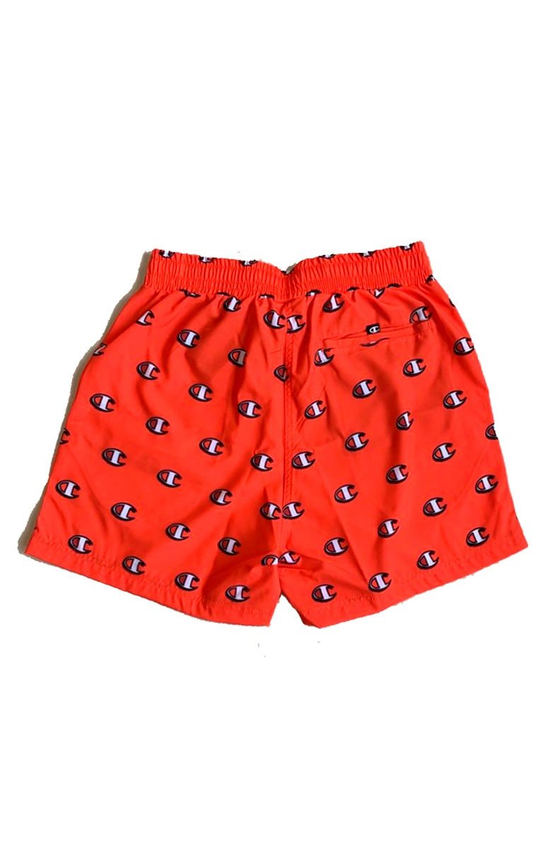 Shorts Champion Beach Patrol Scribble Laranja/Preto - NewSkull