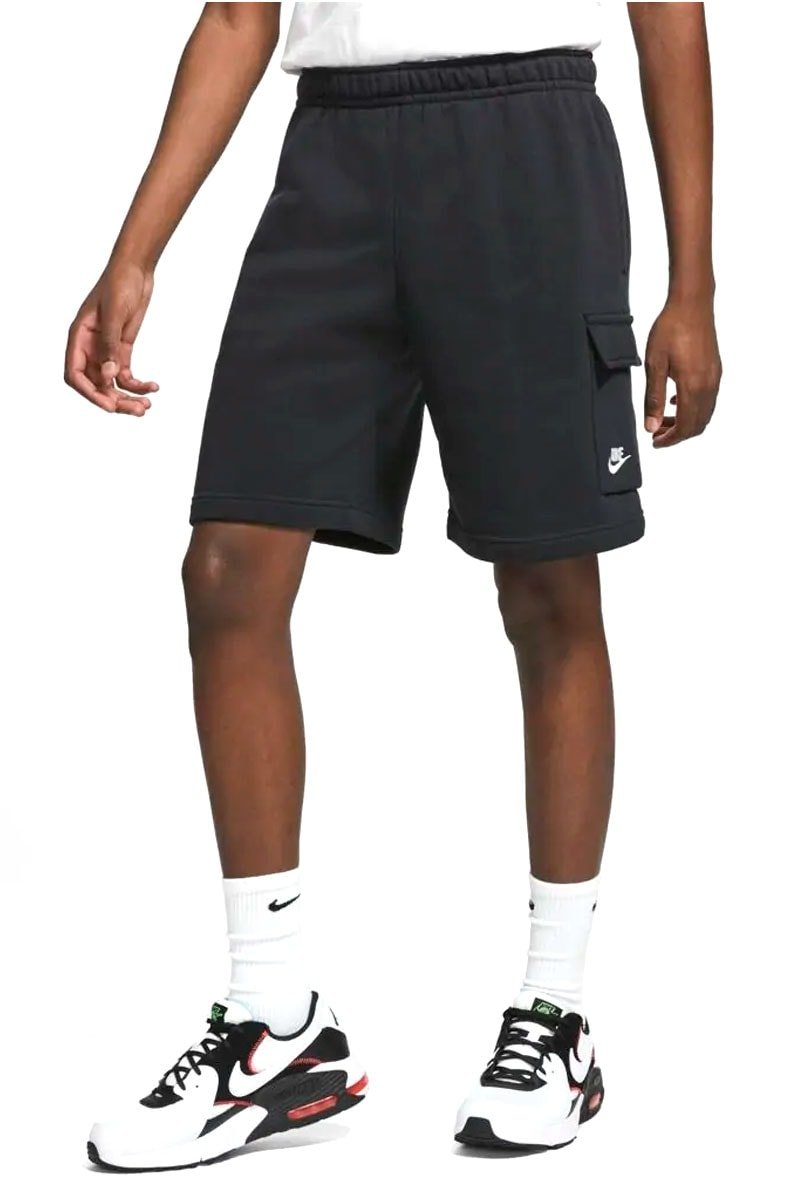 Shorts Nike Sportswear Club Preto/Branco - NewSkull
