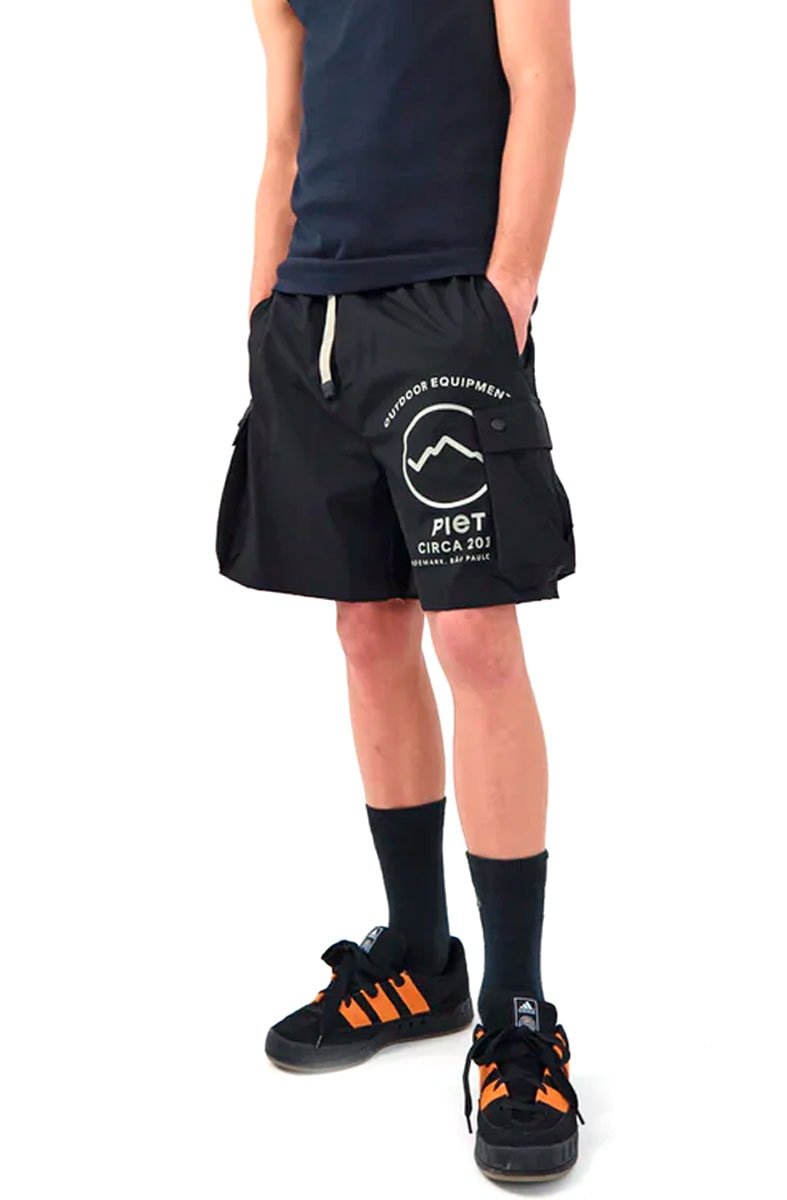 Shorts Piet Tech Trekking Preto/Creme - NewSkull