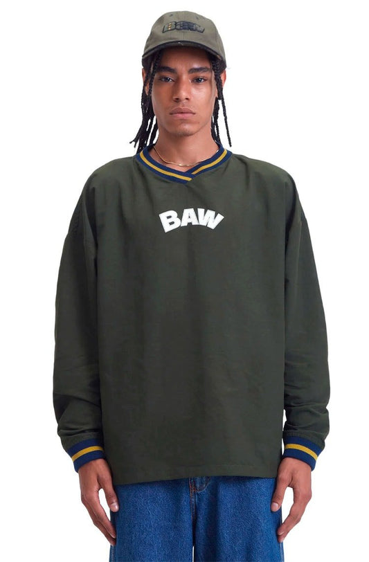 Sweatshirt Baw College Printed Verde Militar - NewSkull