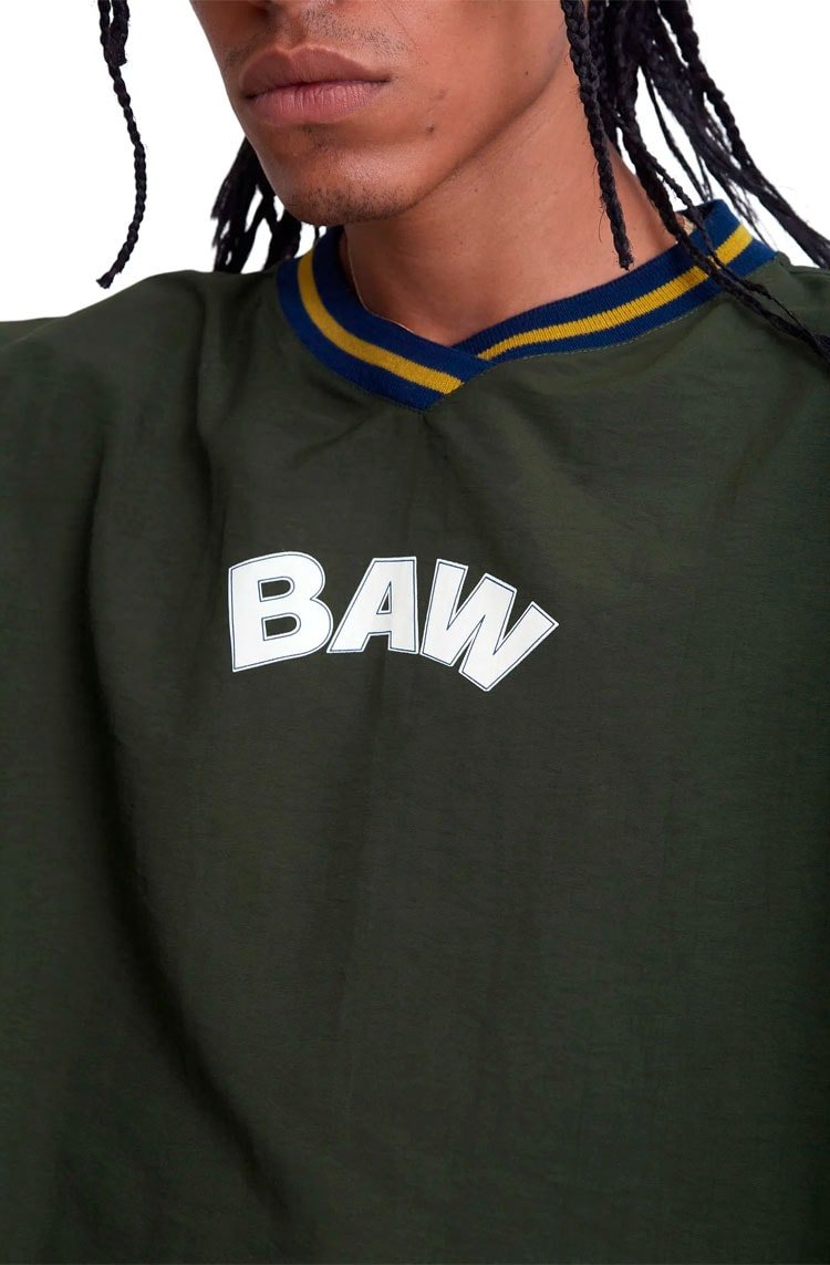 Sweatshirt Baw College Printed Verde Militar - NewSkull