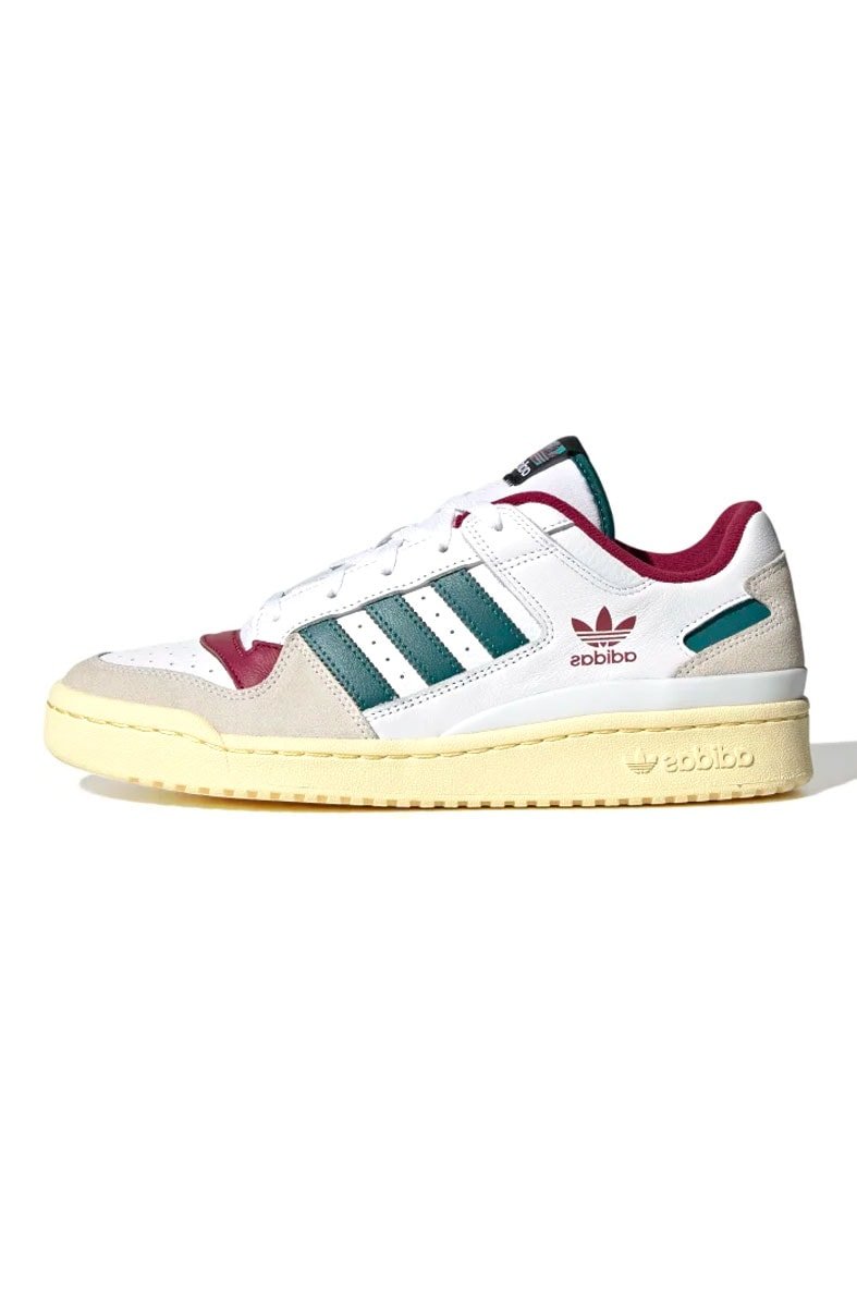 Tênis Adidas Forum Low CL Branco/Bordo/Verde - NewSkull