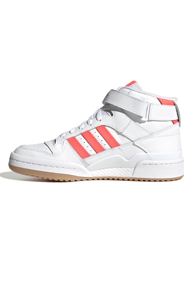 Tênis Adidas Forum Mid Feminino Branco/Rosa - NewSkull