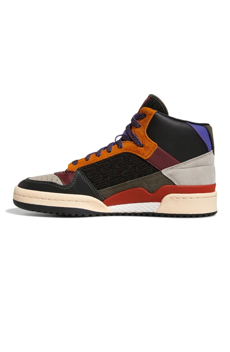 Tênis Adidas Forum Mid Patchwork Preto/Bege/Roxo - NewSkull