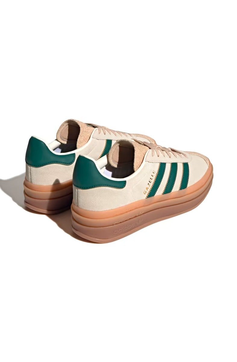Tênis Adidas Gazelle Bold Feminino Bege/Verde ID7056 - NewSkull
