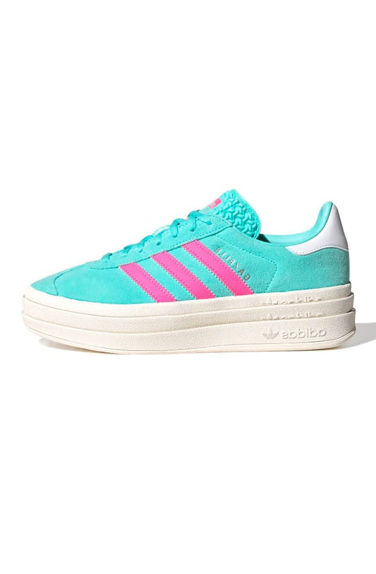 Tênis Adidas Gazelle Bold Feminino Turquesa/Rosa ID7026 - NewSkull