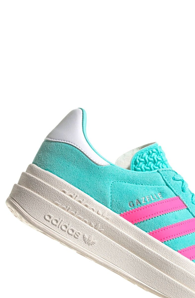 Tênis Adidas Gazelle Bold Feminino Turquesa/Rosa ID7026 - NewSkull