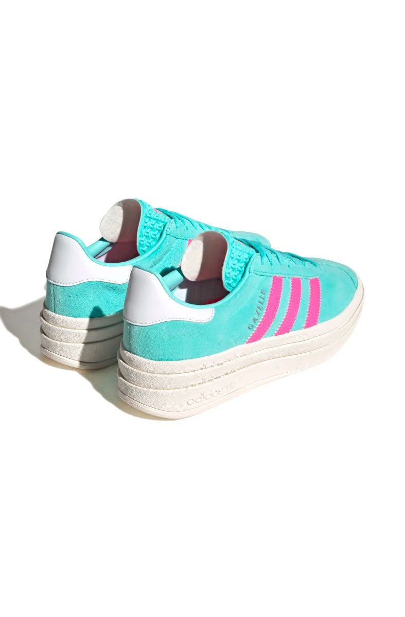 Tênis Adidas Gazelle Bold Feminino Turquesa/Rosa ID7026 - NewSkull