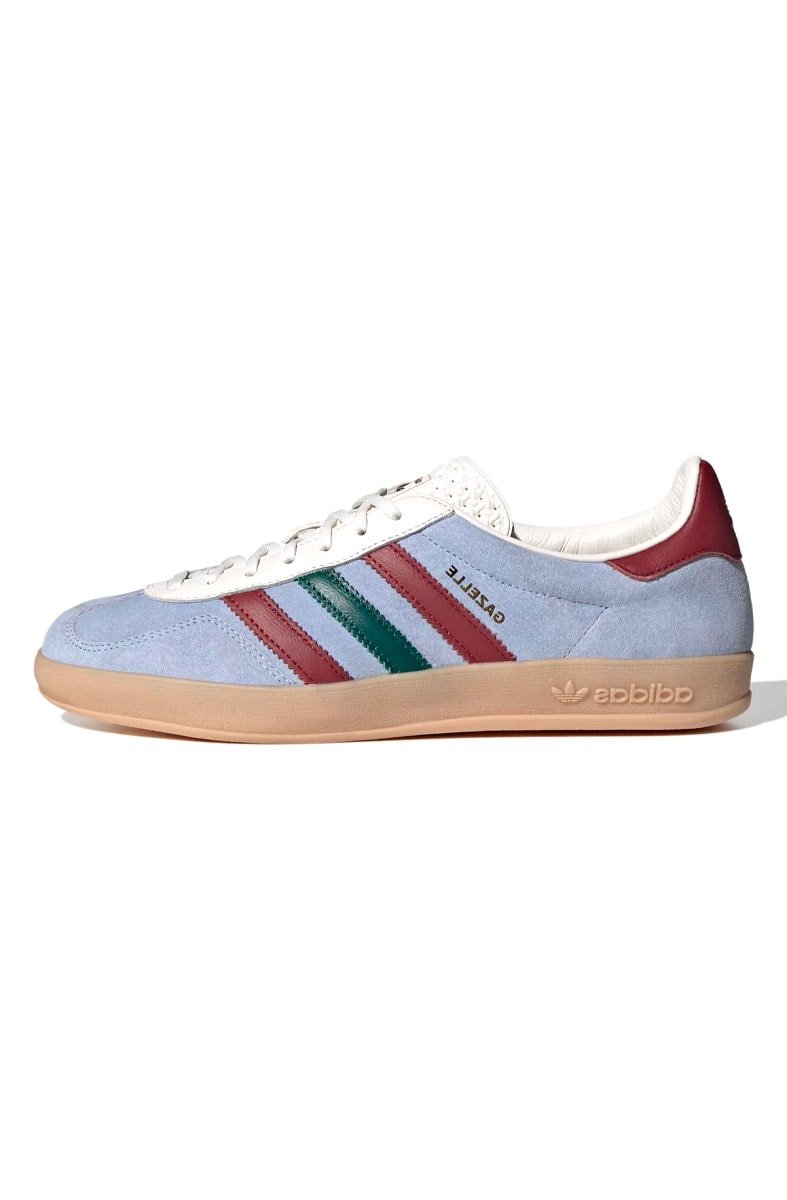 Tênis Adidas Gazelle Indoor Azul Claro/Bordô/Verde - NewSkull