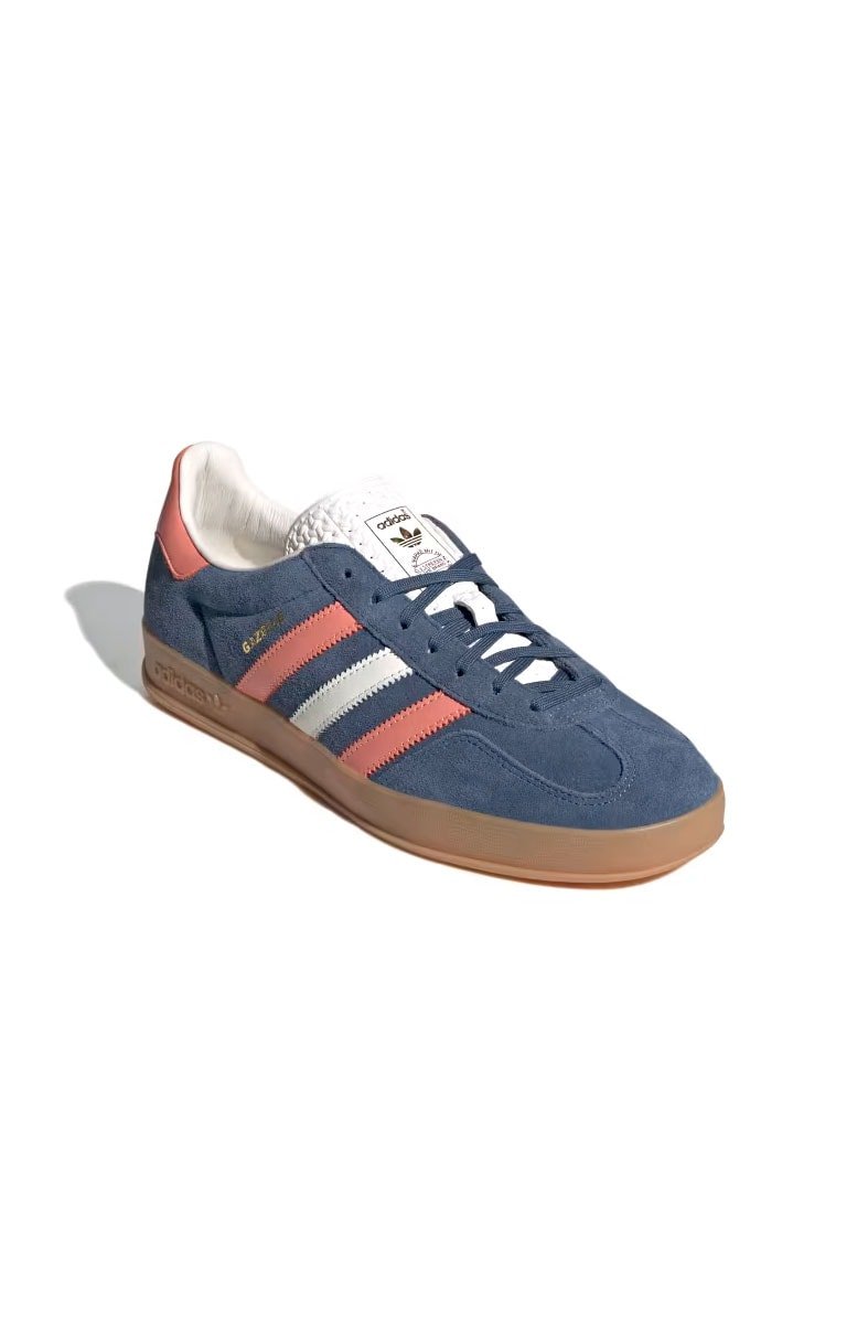 Tênis Adidas Gazelle Indoor Feminino Azul/Rosa IG1640 - NewSkull