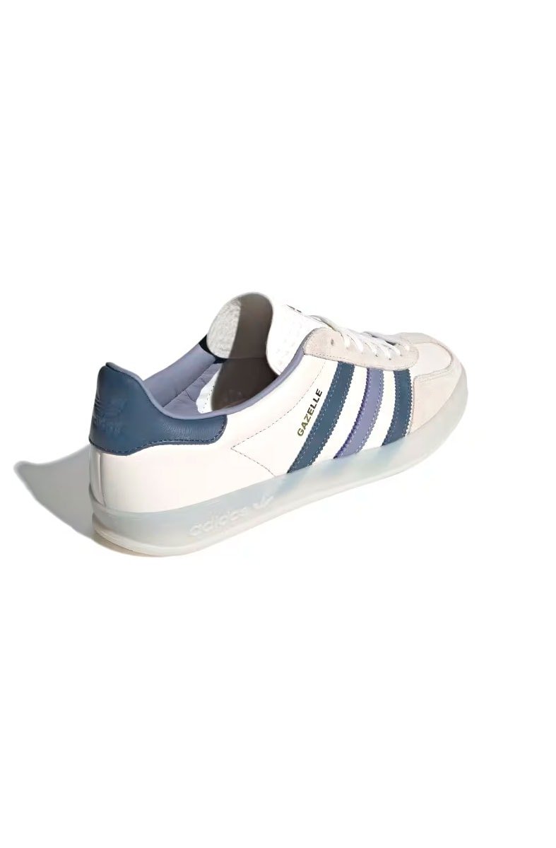 Tênis Adidas Gazelle Indoor Feminino Off - White/Azul IG1643 - NewSkull