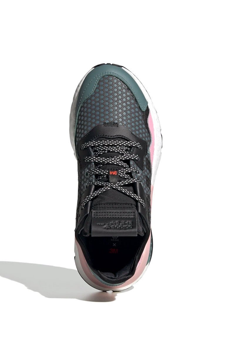 Tênis Adidas Nite Jogger 3M Feminino Verde/Rosa - NewSkull
