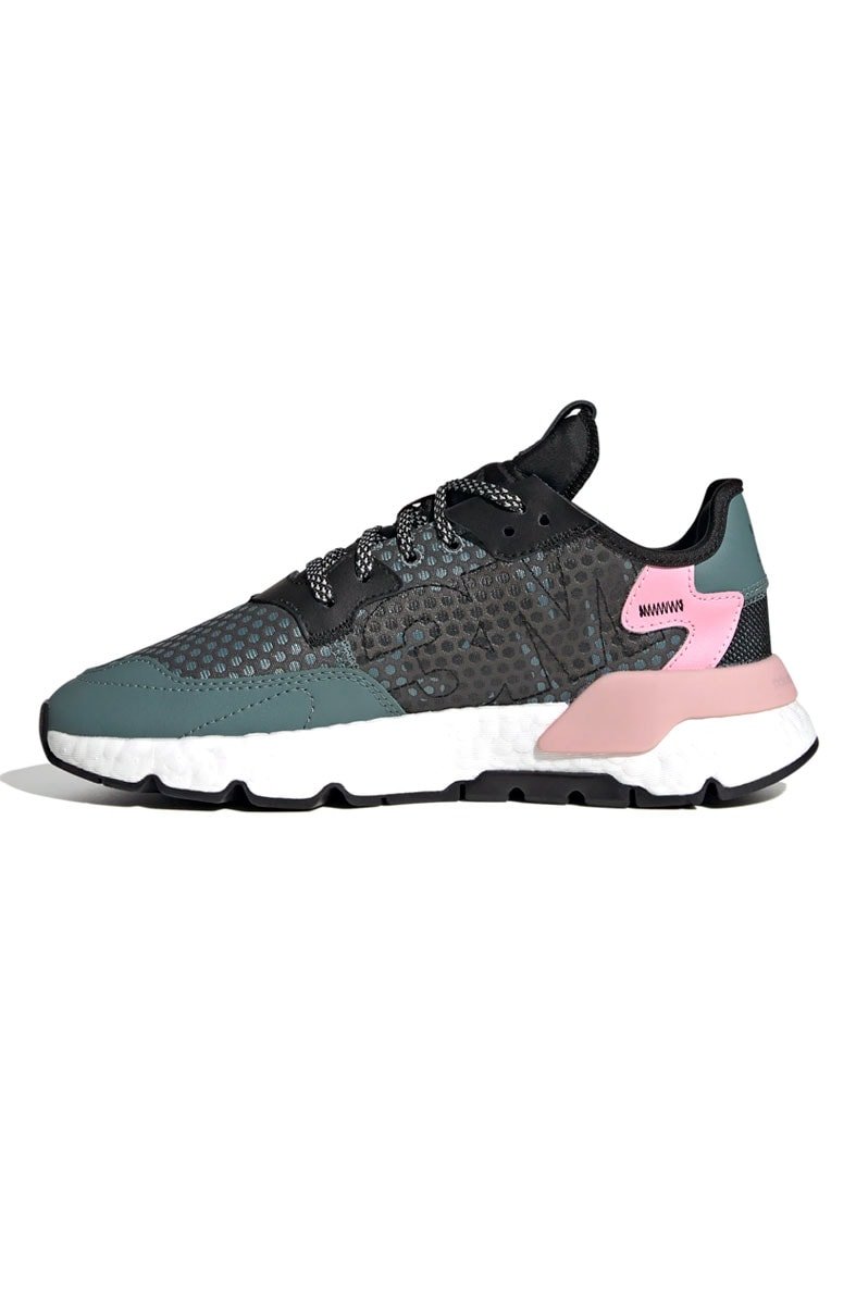 Tênis Adidas Nite Jogger 3M Feminino Verde/Rosa - NewSkull