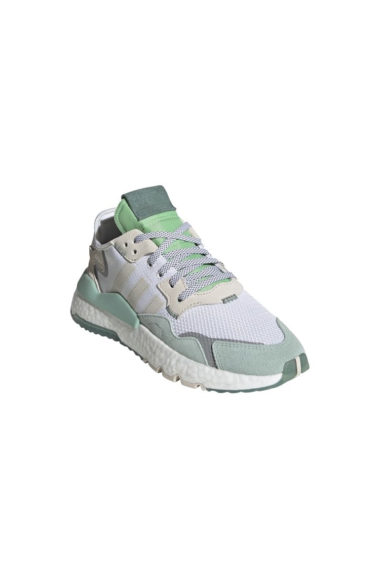 Tênis Adidas Nite Jogger Feminino Branco/Verde - NewSkull